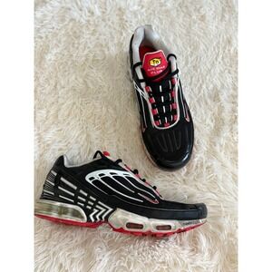 RARE Nike Air Max Plus TN Tuned Black Red White Mens‎ Sneakers Shoes 11.5